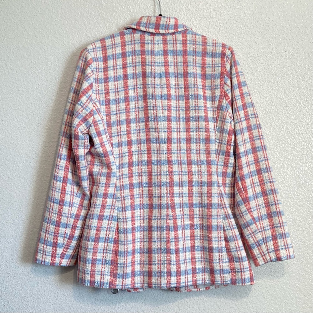 New Lascana Plaid Boucle Tweed Blazer Clueless Preppy Old Money 42/XL - Picture 8 of 16